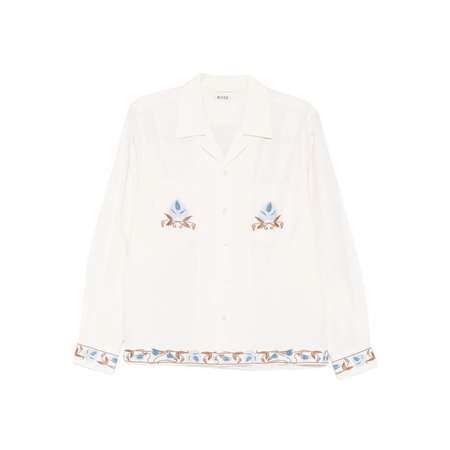 BODE PETAL LACE SS SHIRT - ECRU BLACK | Garmentory