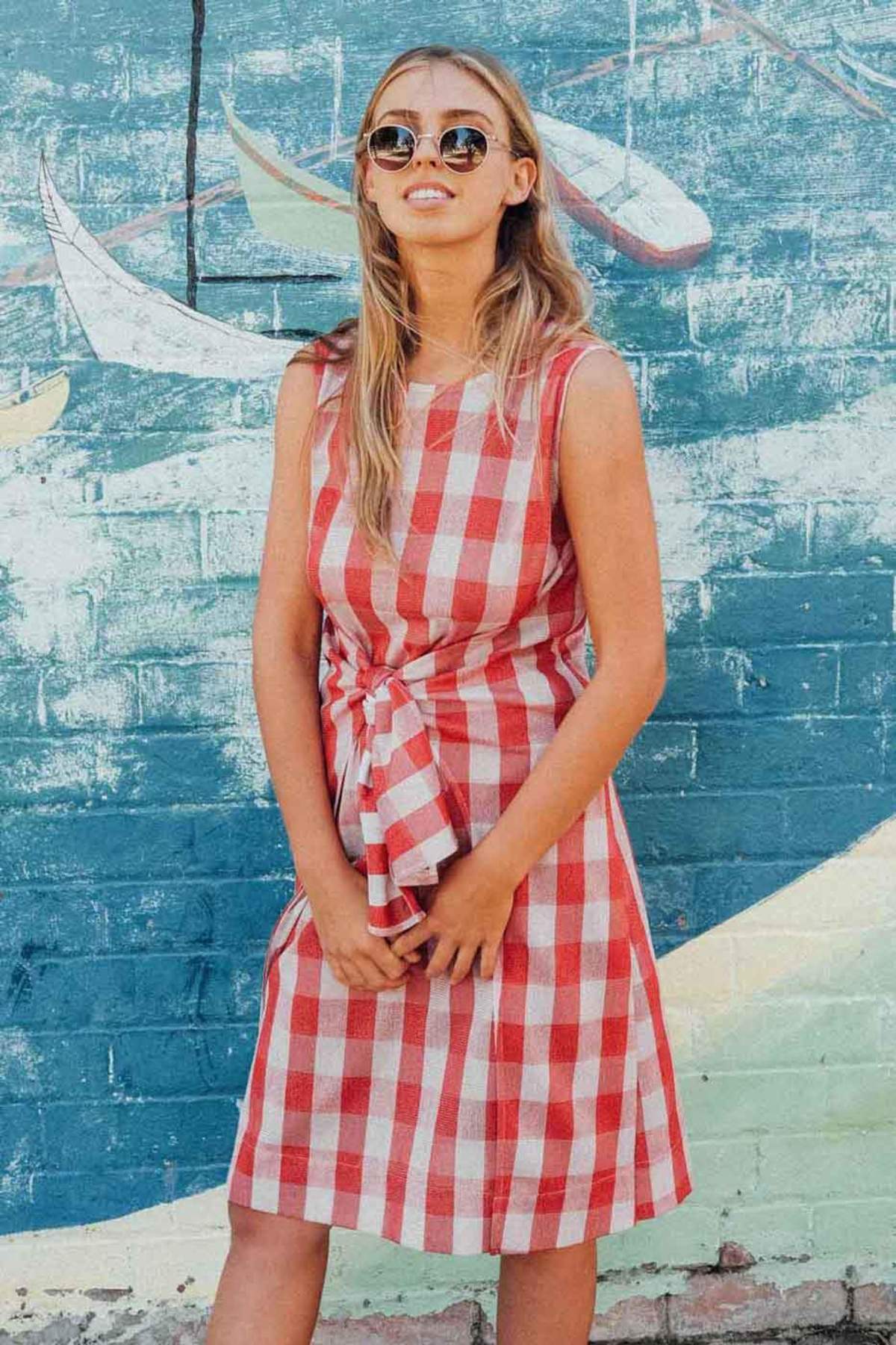 Ada Wrap Dress / Red Gingham | Garmentory