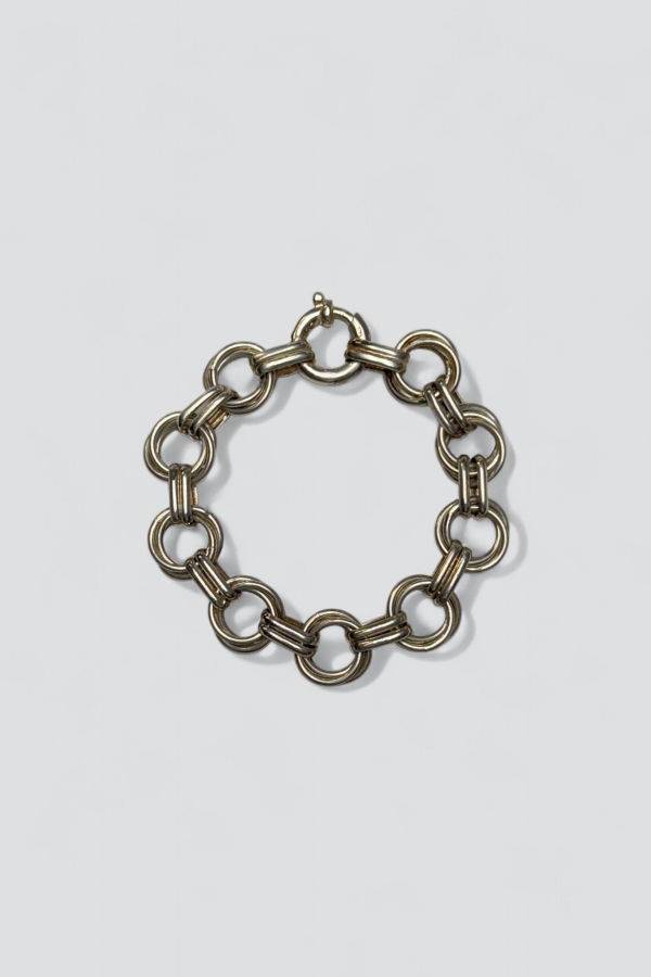 Vintage Double Link Bracelet - Sterling Silver