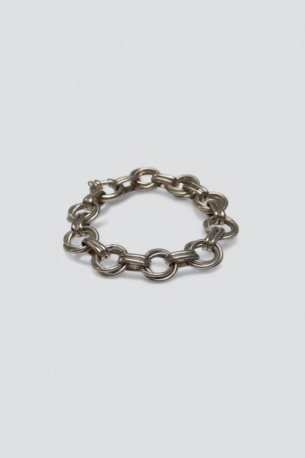 Vintage Double Link Bracelet - Sterling Silver