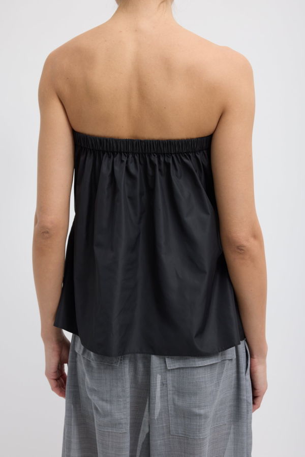 Tibi Italian Sporty Strapless Top
