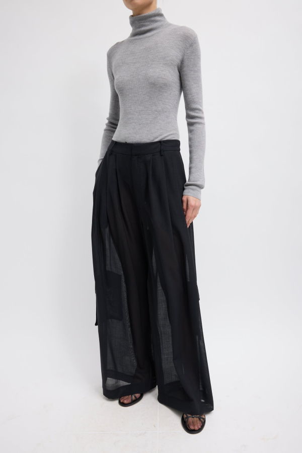 Tibi Sheer Wool Gauze Pant