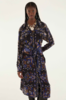 Farm Rio Black Arabesque Mix Scarves Midi Dress - Thumbnail 2