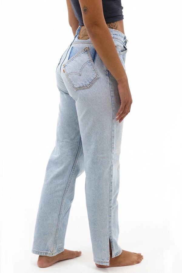 aligrace Allysa Tilted Split Jeans