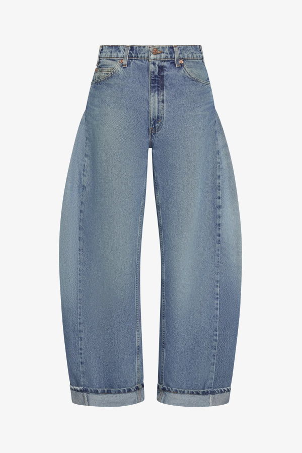 aligrace Mini Cuff Barrel Jeans