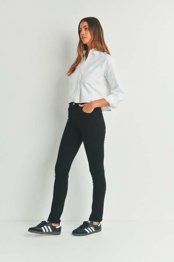 Just Black Denim The Long Leg Straight