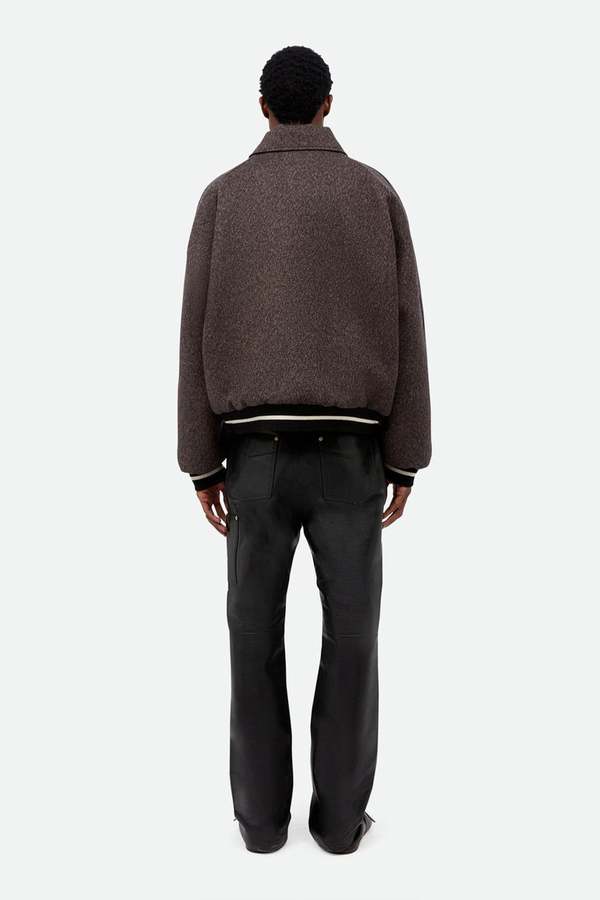 Wales Bonner Homecoming Varsity Jacket Grey Melange | Garmentory