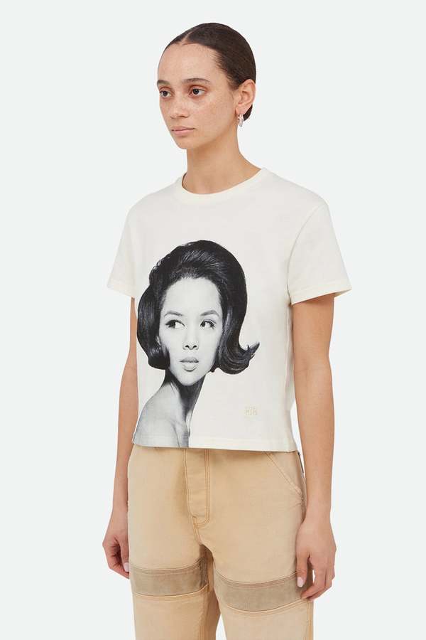 Wales Bonner Selah Cropped T-Shirt | Garmentory