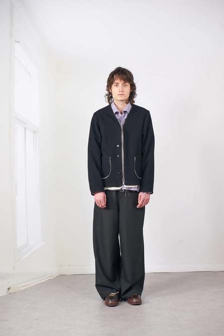 Camiel Fortgens Research Knitted Zip Cardigan - Navy | Garmentory