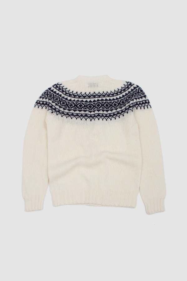 Harley of Scotland Chunky Yoke Crew Neck Sweater