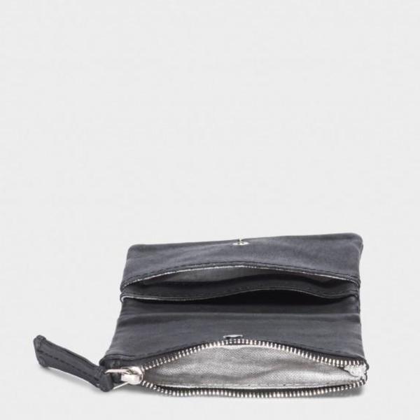 49 Square Miles Woodside Pebble Credit Card Case Black Garmentory