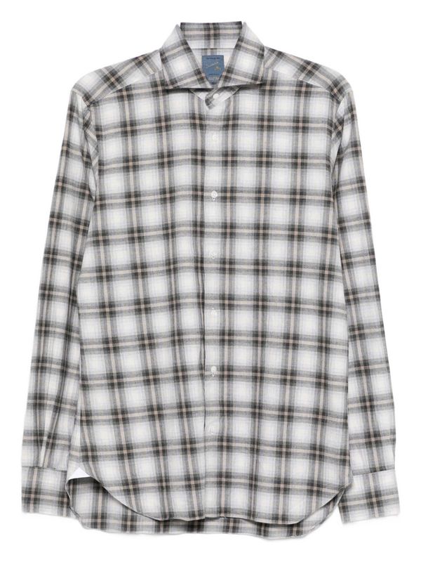 Barba Napoli Barba Shirt In Shades Of Gray Shirt - Beige