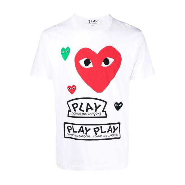 Comme des Garons PLAY T-shirt - White