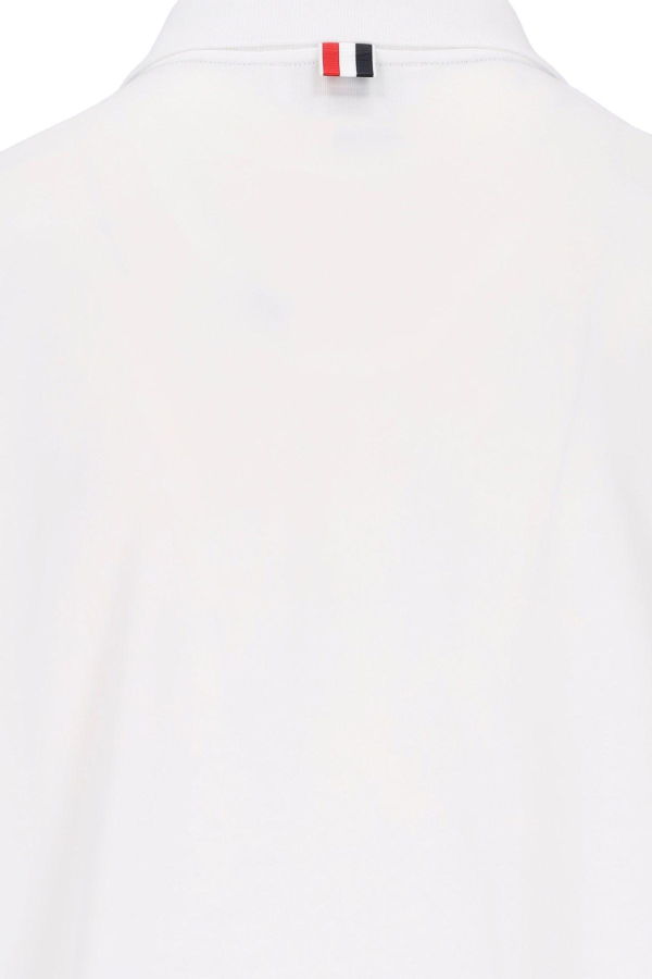 thom browne Color Block Polo Shirt - Light Blue