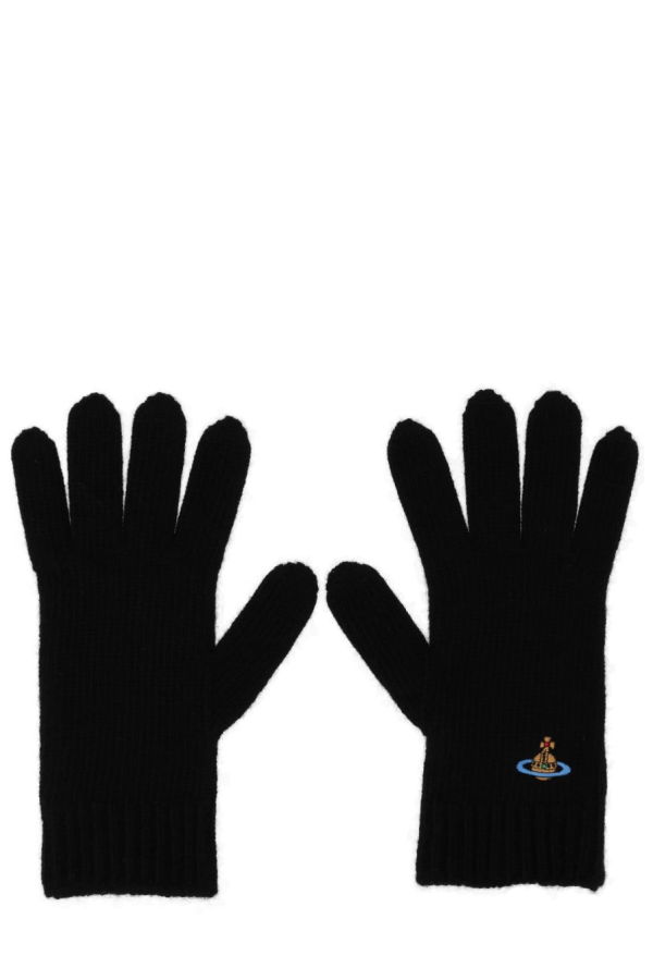 Vivienne Westwood Gloves With Orb Embroidery Gloves - Black