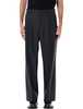 Sunflower Wide-leg Wool Twill Trousers - Anthracite - Thumbnail 1