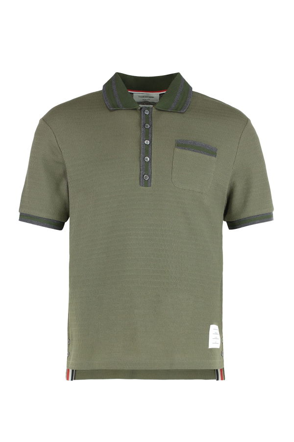 Thom Browne Cotton Knit Polo - Green