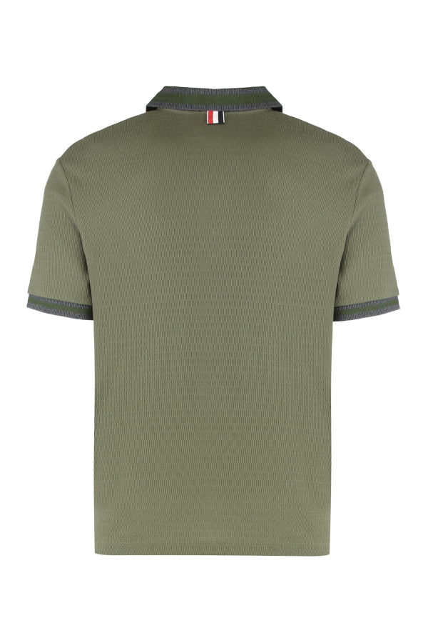 Thom Browne Cotton Knit Polo - Green