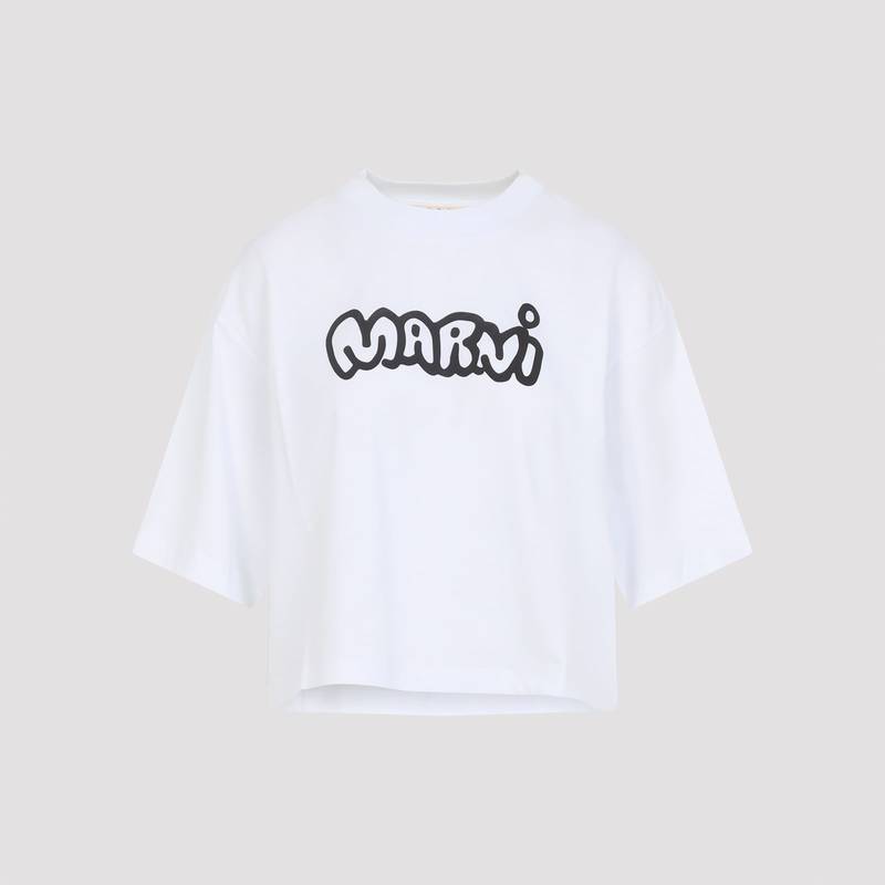 Marni Boxy Crop T-shirt - White