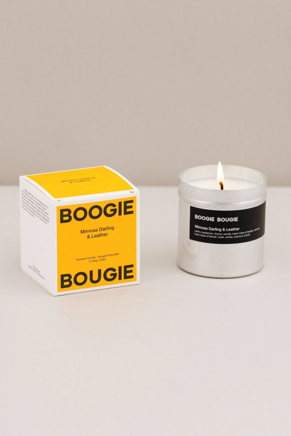Boogie Bougie Candle - Mimosa Darling and Leather