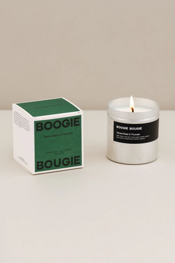 Boogie Bougie Candle - Tamed Basil and Thunder