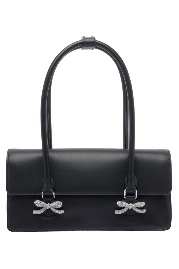 Self-Portrait Bow Shoulder Bag - Black