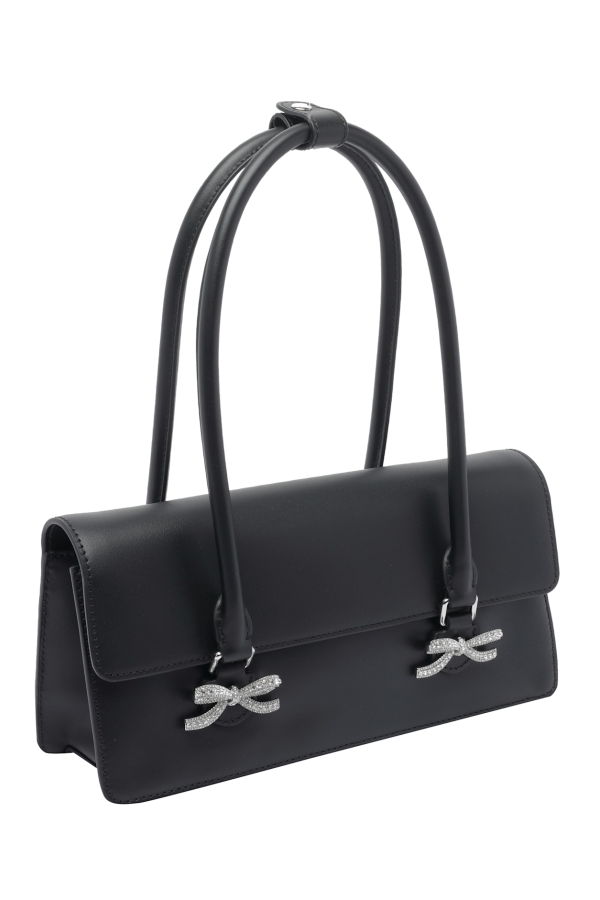 Self-Portrait Bow Shoulder Bag - Black