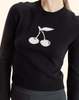 Cynthia Rowley Cherries On Top Sweater - Black - Thumbnail 1