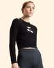 Cynthia Rowley Cherries On Top Sweater - Black - Thumbnail 2