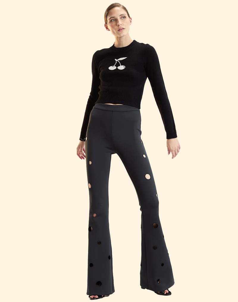 Cynthia Rowley Cherries On Top Sweater - Black