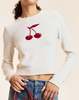Cynthia Rowley Cherries On Top Sweater - Ivory - Thumbnail 1