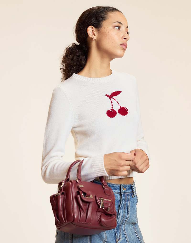 Cynthia Rowley Cherries On Top Sweater - Ivory
