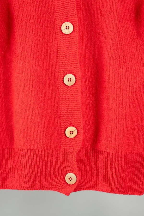 Baserange Tier Cardigan - Melograno Red