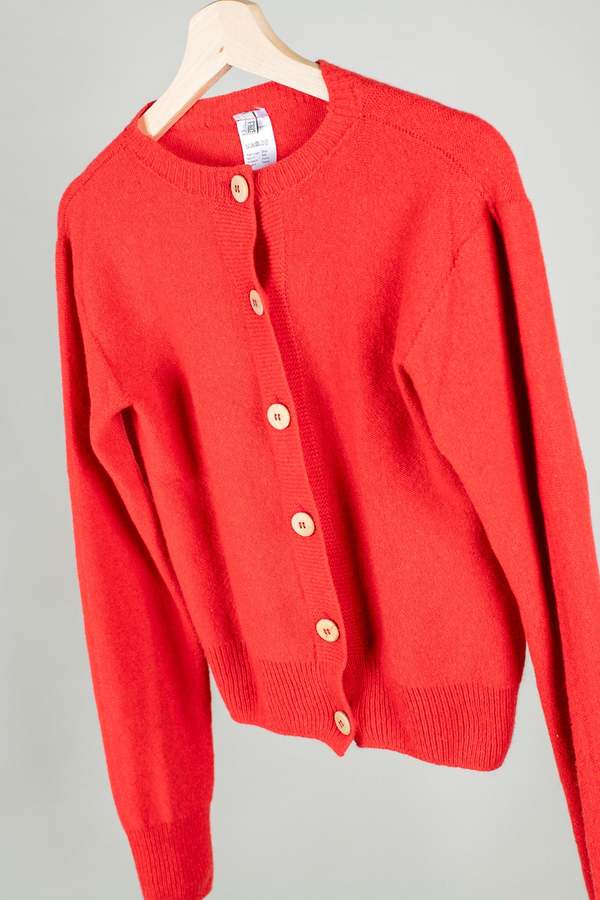 Baserange Tier Cardigan - Melograno Red