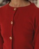 Baserange Tier Cardigan - Melograno Red - Thumbnail 8