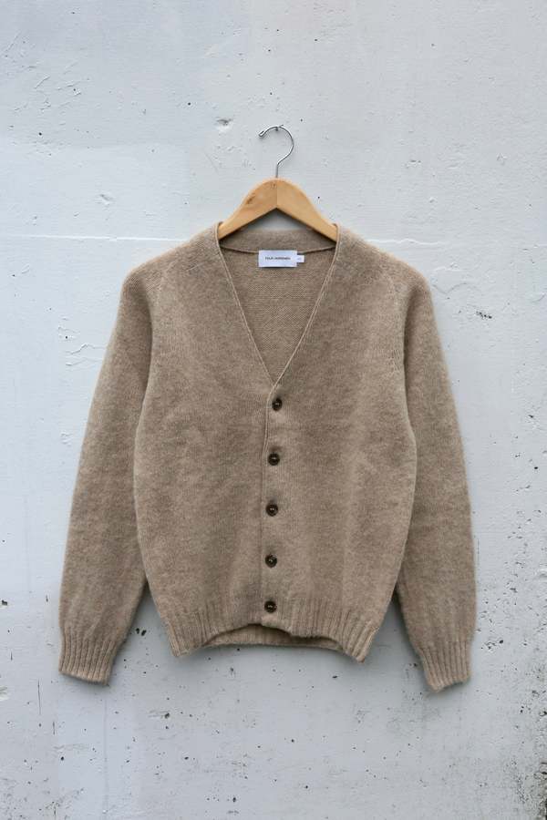 FOUR HORSEMEN Shetland Wool Cardigan Sweater