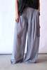 Tibi Sheer Wool Gauze Triple Pleat Pant - Heather Grey - Thumbnail 2