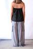 Tibi Sheer Wool Gauze Triple Pleat Pant - Heather Grey - Thumbnail 5