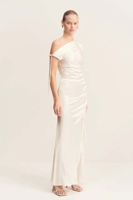 shona joy mira off shoulder maxi dress Shona Joy Mira Off Shoulder Maxi Dress - Ganache