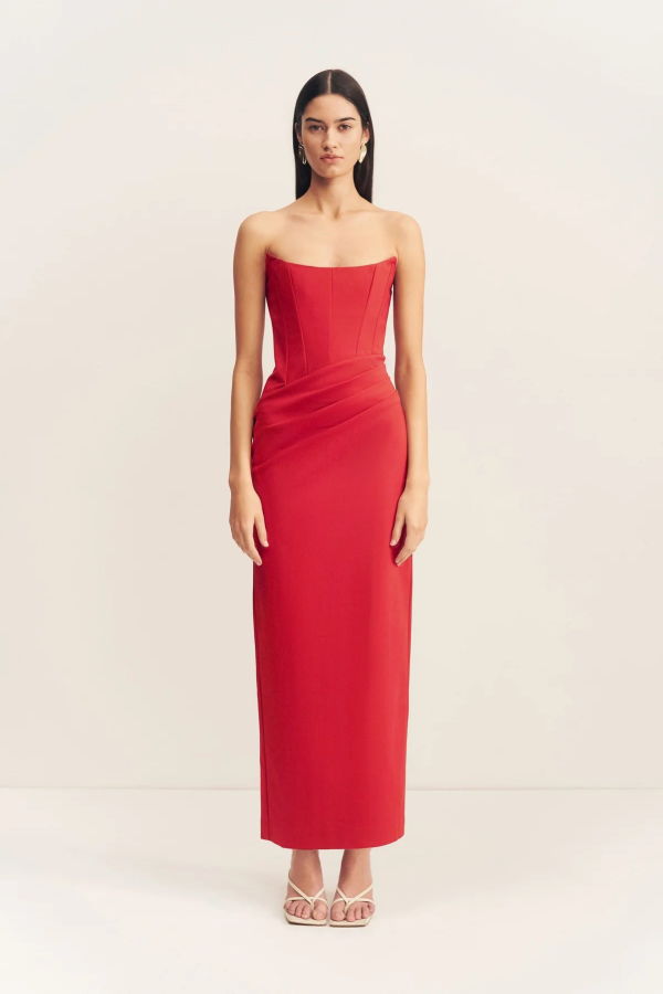 Shona Joy Lani Corset Maxi Dress - Chili