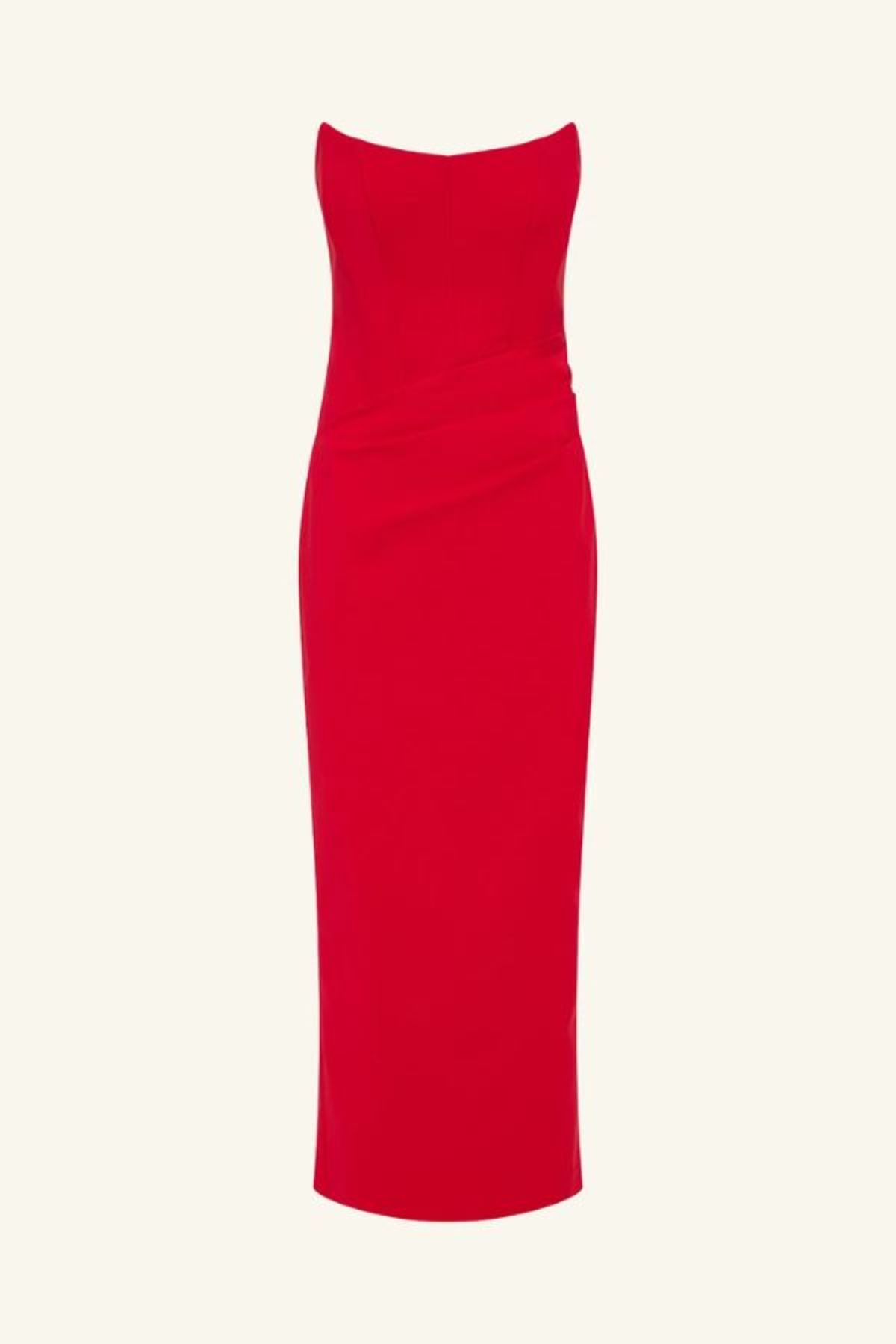 Shona Joy Lani Corset Maxi Dress - Chili - Image 7 of 7