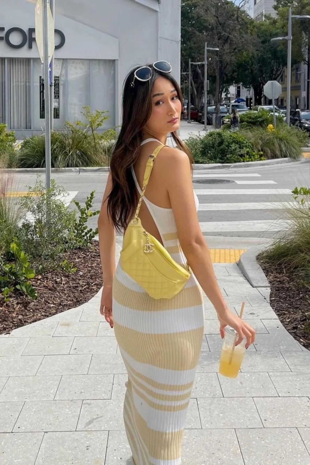 Significant Other Sage Dress - Almond/Cream Stripe - Image 13 of 15