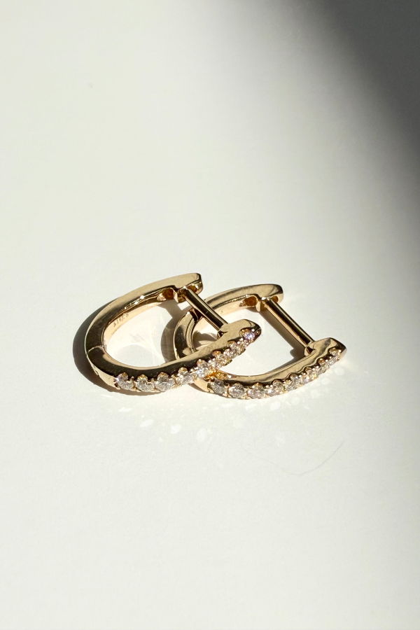 Monade Medium Diamond Hoops