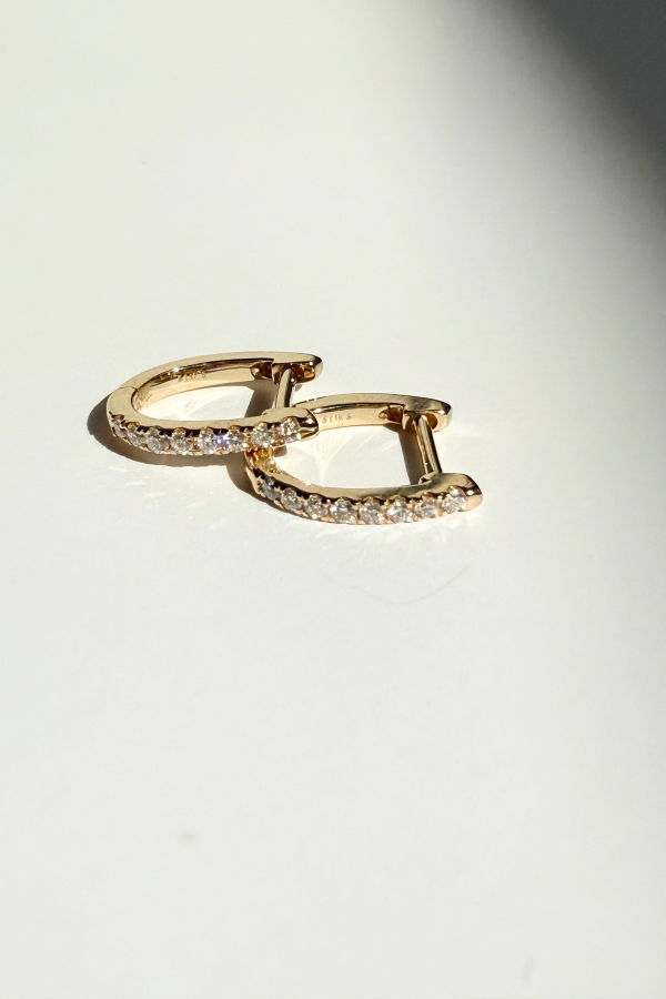 Monade Medium Diamond Hoops