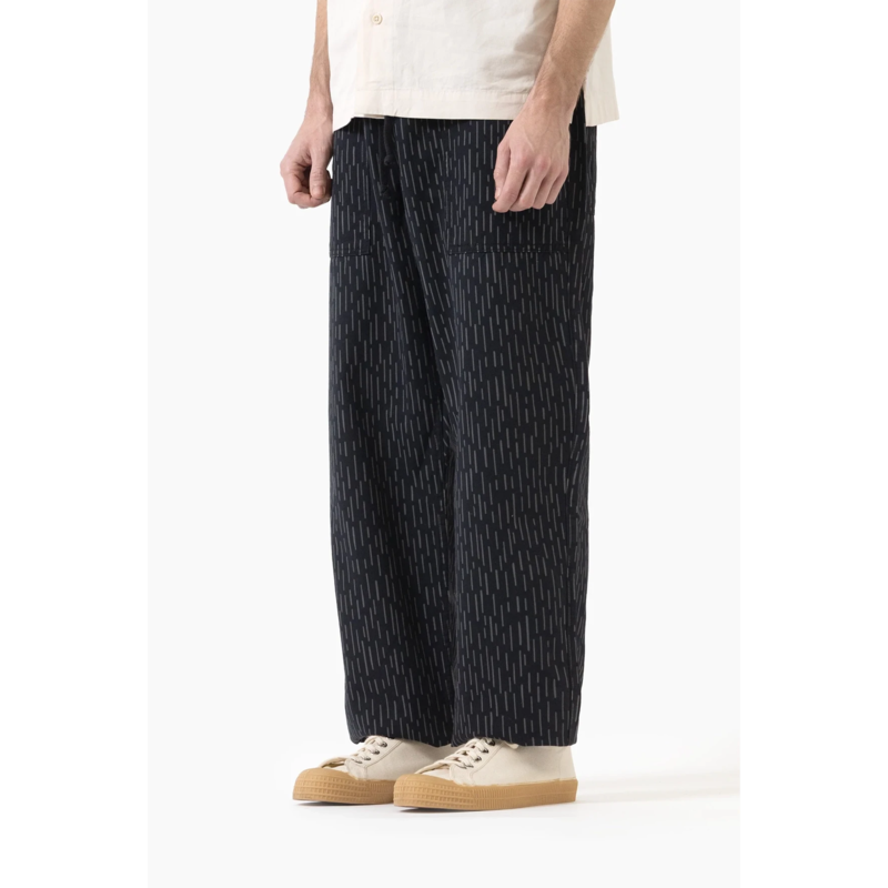 Service Works Drill Printed Chef Pants - Raindrop Mono