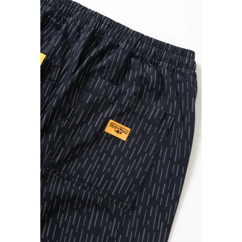 Service Works Drill Printed Chef Pants - Raindrop Mono