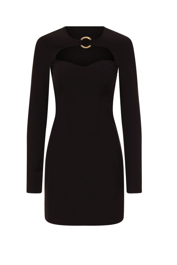 Roberto Cavalli Just Cavalli Pencil Dress With Long Sleeves - Black