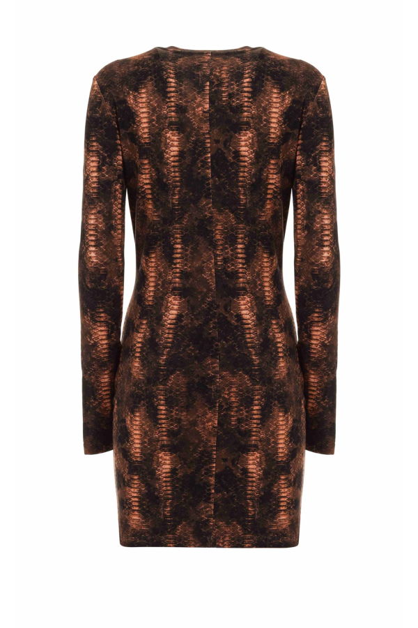 Roberto Cavalli Just Cavalli Pencil Dress With Long Sleeves - Brown