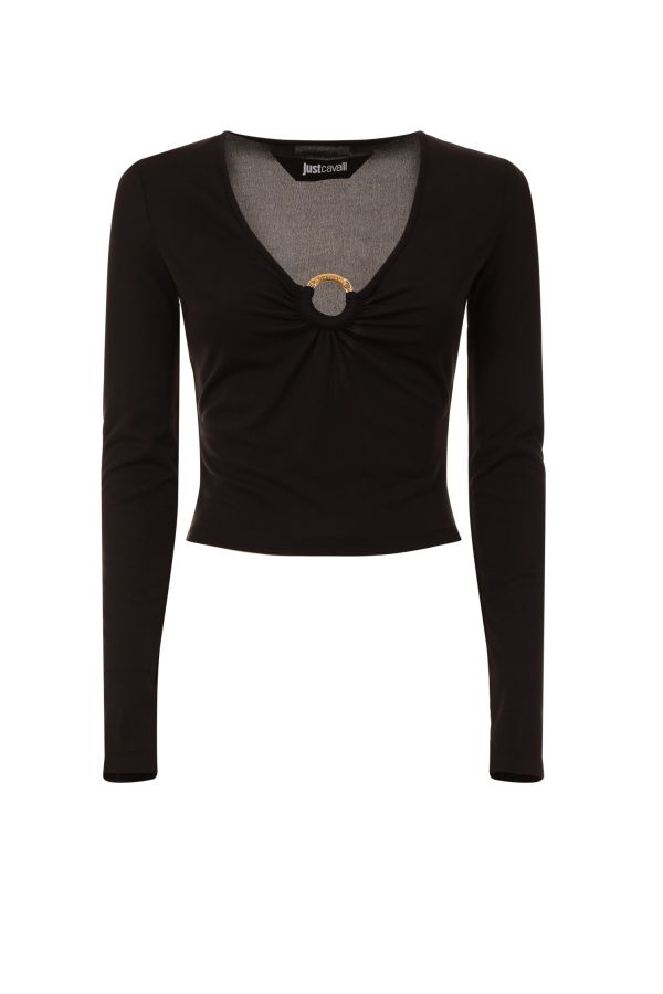 Roberto Cavalli Just Cavalli Top With Long Sleeves - Black