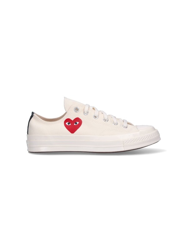 Comme des Garons PLAY Chuck 70 Low Sneakers - Cream